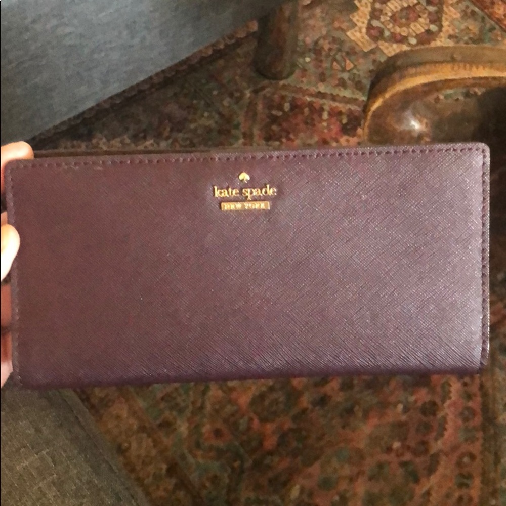 Kate Spade eggplant colored wallet